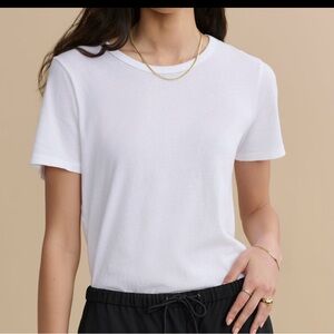 Jenni Kayne Shirt Womens XXL White Short Sleeve Crewneck 100% Cotton Tee Classic